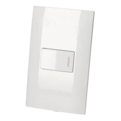 Placa Para Timbre 1/3, Línea Americana, Color Blanco Surtek Corriente nominal 10 A Voltaje nominal 120V