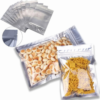 Bolsa Stand Up Pouch Cierre Plata Transparente Zipper 100gr Bolsa Stand Up Pouch Cierre Plata Transparente Zipper 100gr
