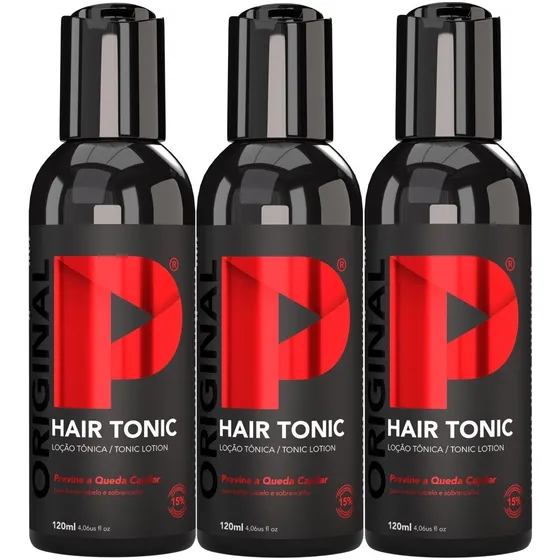 Tônico Capilar Play 120ml Barba Falhas Revenda 3 Unidades