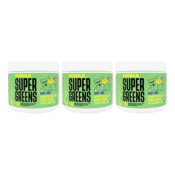 Better Diabla Kit X3 Super Greens Limon Suplemento 150g