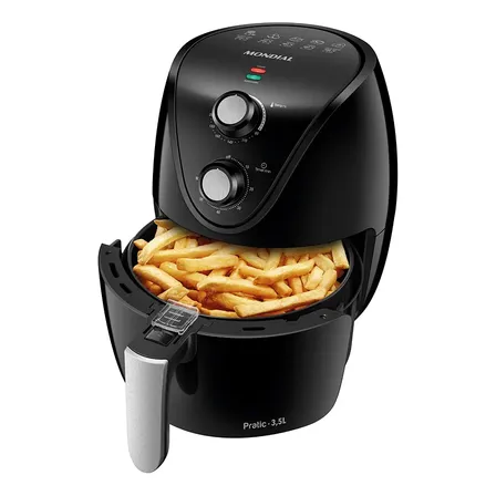 Fritadeira Sem Óleo Air Fryer 3,5l Mondial 1500w Af-31 Preto 220v