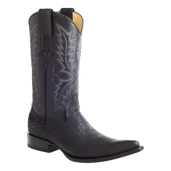 Botas Vaqueras  Cuello De Toro Negro Chihuahua