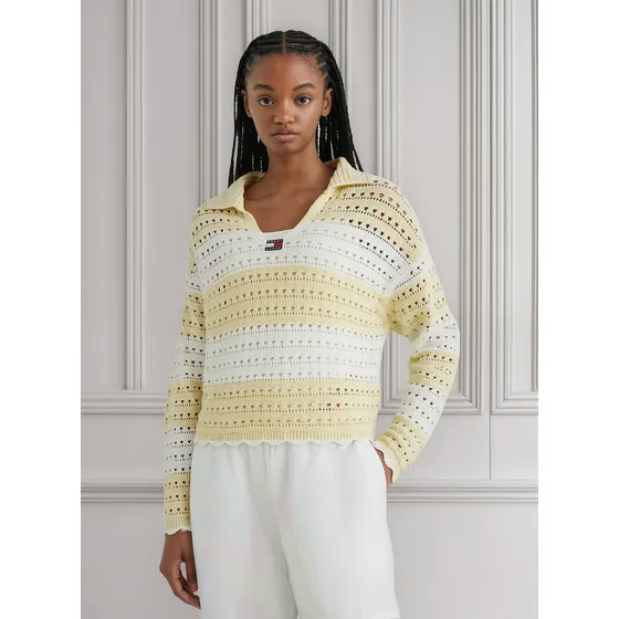 Saco De Croché Rayas Mujer Tommy Jeans