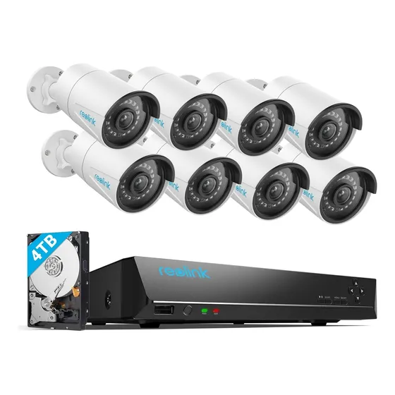 Combo Nvr 8mpix 4k 16ch Poe+4tb+8 Cam 5mpix Ip+acc Bcv