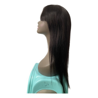 Peruca Longa De Cabelo Humano Natural Com Franja Liso 50cm / Peruca Longa De Cabelo Humano Natural Com Franja Liso 50cm /