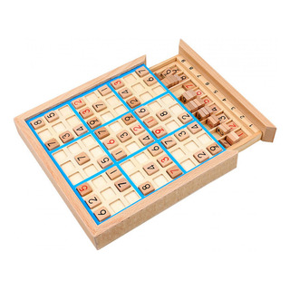 Juego De Mesa De Sudoku De Madera Para Niños, Azul Juego De Mesa De Sudoku De Madera Para Niños, Azul