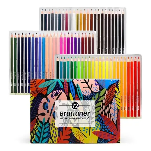 アート・デザイン・音楽 Brutfuner 72 llic Colored Pencils Lápis de Cor Brutfuner 72 Cores Óleo Artista Profissionais