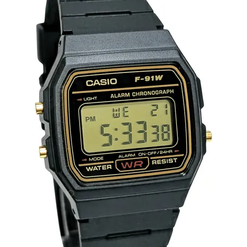 Relógio Casio F-91w-1d Preto Lcd Positivo Vintage Unissex Digital
