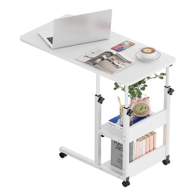 3 Piso Soporte Para Computadora Altura Ajustable Con Ruedas