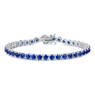 Pulseira De Tênis De Prata Esterlina Fancime De 10 Quilates Pulseira De Tênis De Prata Esterlina Fancime De 10 Quilates