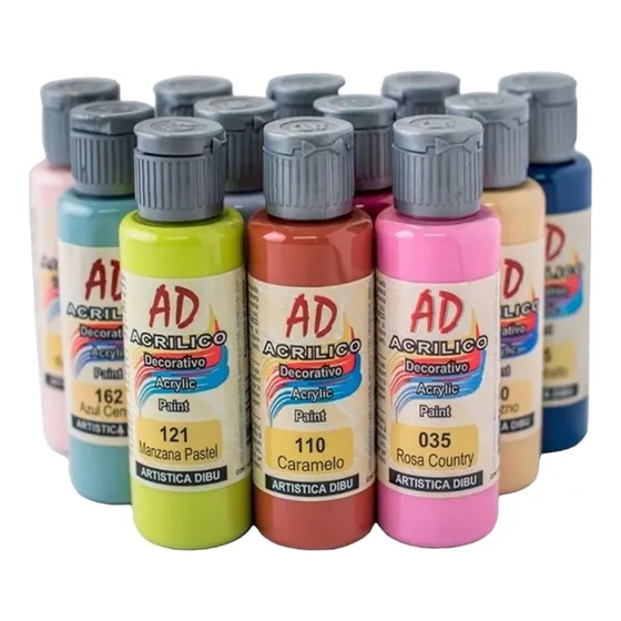 Pintura Acrilica Ad 60ml. Pack X2 Colores Serviciopapelero
