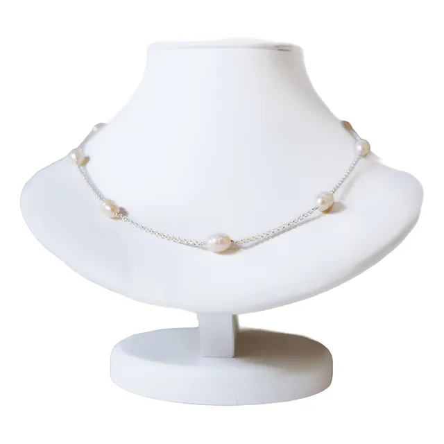 Collar En Plata 925 -7 Perlas Cultivo De Río Oferta Limitada