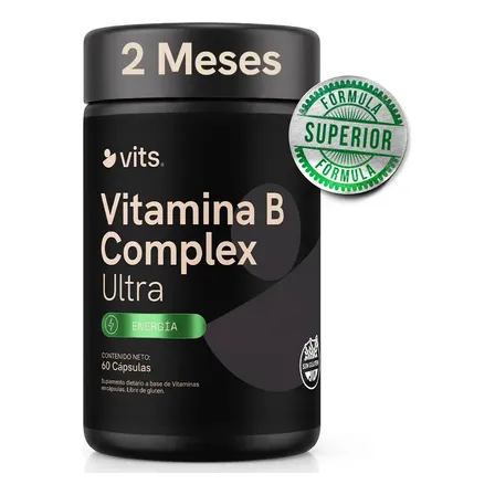 Complejo de vitamina B Vits Health Series Complex en cápsula Sin sabor de 60 un