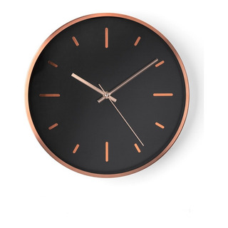 Reloj De Pared Minimalista Negro Y Bronce Moderno Landmark Reloj De Pared Minimalista Negro Y Bronce Moderno Landmark