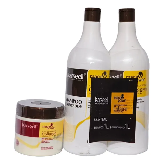 Karseell. Colageno: Shampoo+acondicionador+ Mascara. 2500ml