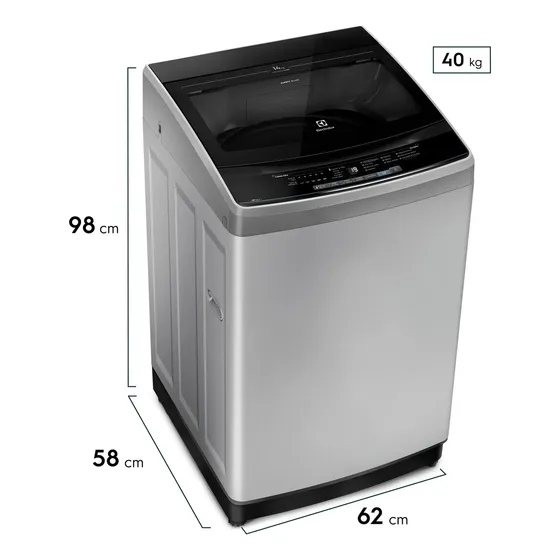 Lavarropas 14kg Electrolux Ewiw14f5usvg Color Gris