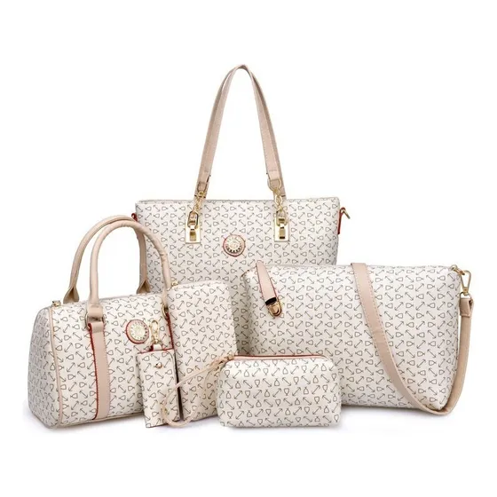 De Set 6 Bolsas Mujer Estampado Cartera Moda Crossbody Tote