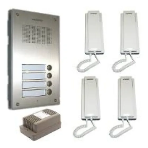 Kit Citofonos 4 Para Condominio Y Edificio Commax 