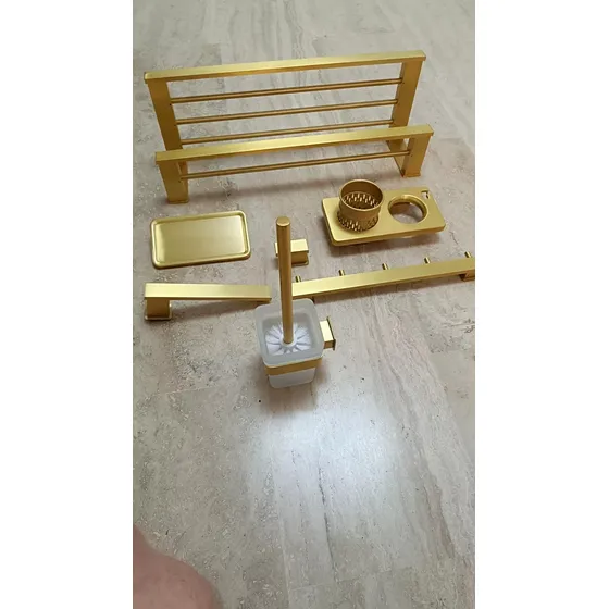 Accesorios Para Baño Dorado 7 Piezas
