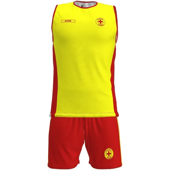 Camisa Regata Salva Vidas + Bermuda Bombeiro Dry Fit Uv50