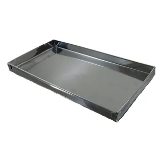 Bandeja Em Inox Para Estufas De Salgados 15x29x2,5cm Bandeja Em Inox Para Estufas De Salgados 15x29x2,5cm