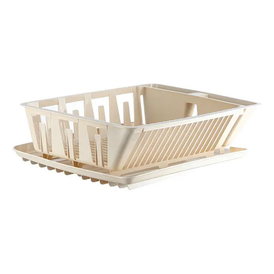 Seca Platos Escurridor Con Bandeja Plástico Vanyplas Color Beige