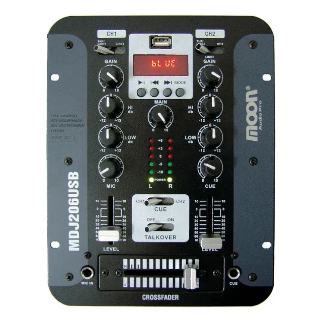 Consola Mixer Dj Con Bluetooth Y Usb Moon Mdj206usb