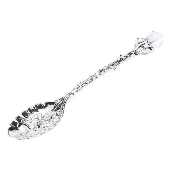 Cuchara Hada Cristal Magico Plata Antigua