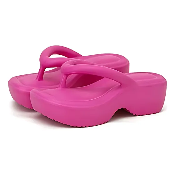 Sandalias Ortopédicas Ojotas Plataforma Alta Playa Moda