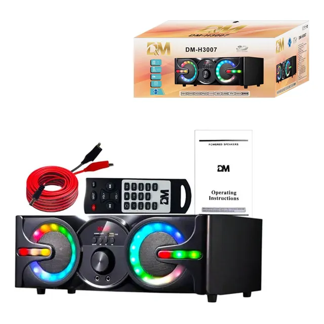 Minicomponente Bocina Bluetooth Select Sound Rave Dj Dm-h3007 Color Negro Potencia Rms 60 W