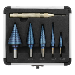 Broca Automática Step Drill 50 Tamaños De Agujero Caja Met Broca Automática Step Drill 50 Tamaños De Agujero Caja Met