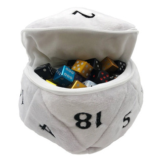 Porta Dados Plush: D&d Dado D20 - Blanco - Guildreams Porta Dados Plush: D&d Dado D20 - Blanco - Guildreams