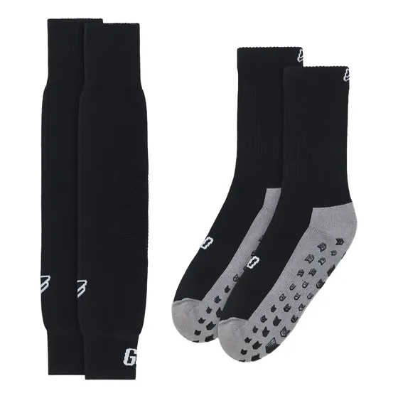 Media Kit Antideslizante + Pantorrillera Floyd Go® Deporte Color Negro Talle Unico Del 41 Al 45