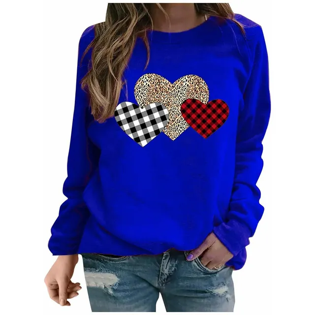 Camisa Grafica Para Mujer Moda Manga Larga Amor Impreso Tops