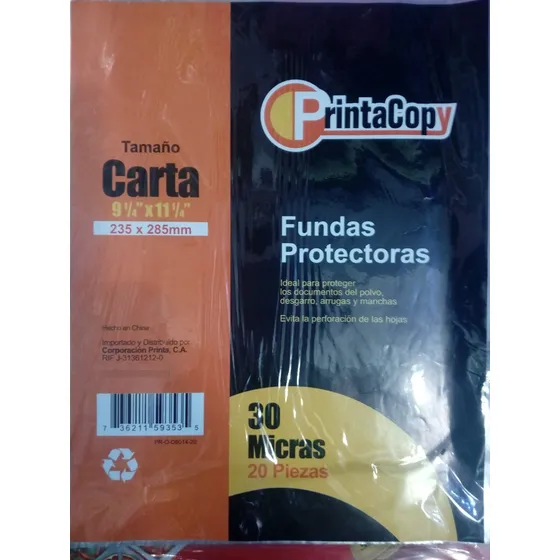 Hojas Fundas Protectoras Transparente Carta Y Oficio