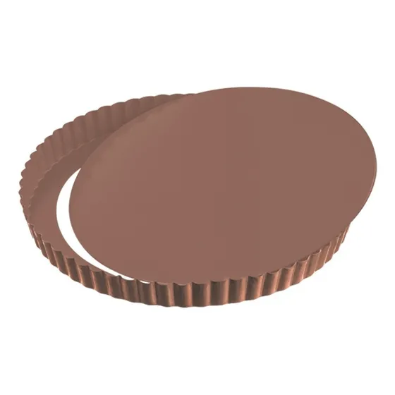 Molde Tartera Hudson Desmontable Doble Antiadherente 27 Cm Color Cobre