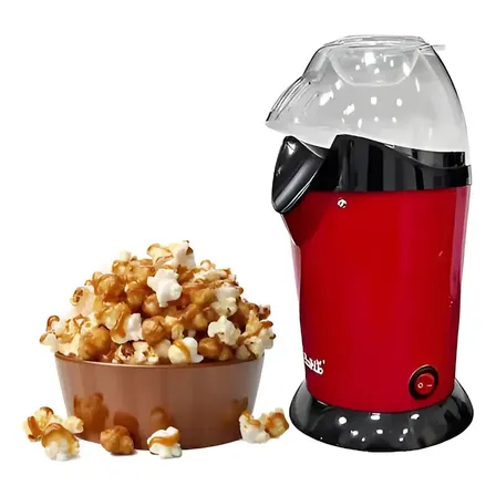 Pipoqueira Elétrica Air Fryer Sem Óleo Portátil Manteiga Vermelho 127v