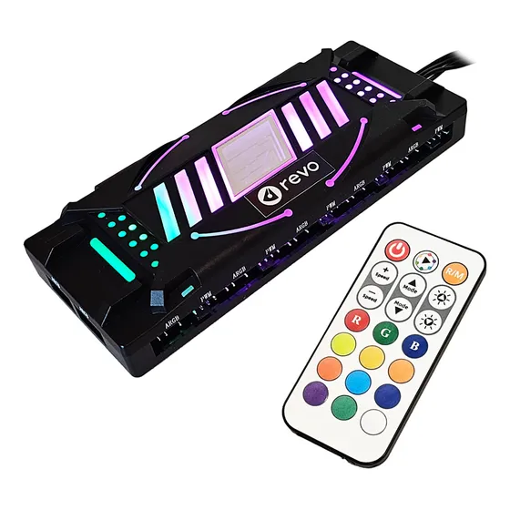Controladora Hub Fan Ventoinha 10 Fans 3+4 Pinos Argb Rgb