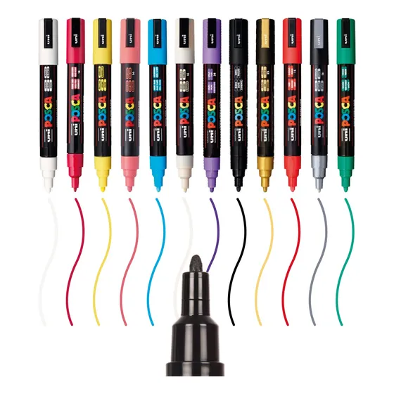 Marcador Acrílico Posca 3m Pack X 5 Colores