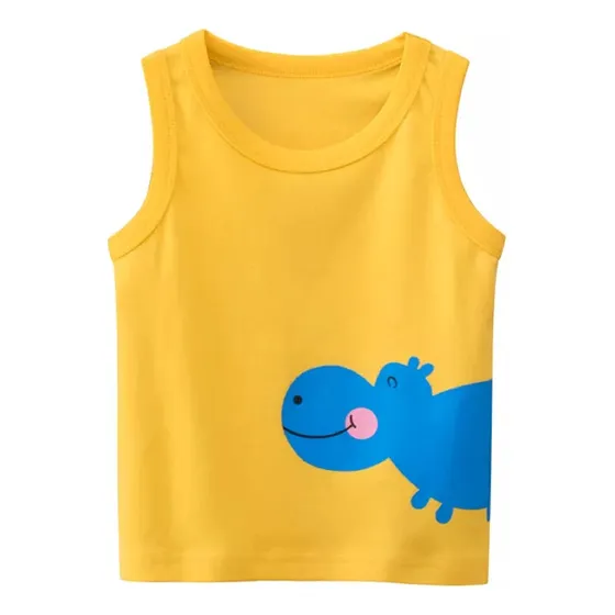 Camiseta Niños Dibujos Animados En Algodón. Playa, Piscina