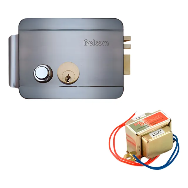Cerradura Chapa Electrica Con Boton Bce-1821 Y Transf 18v-2a