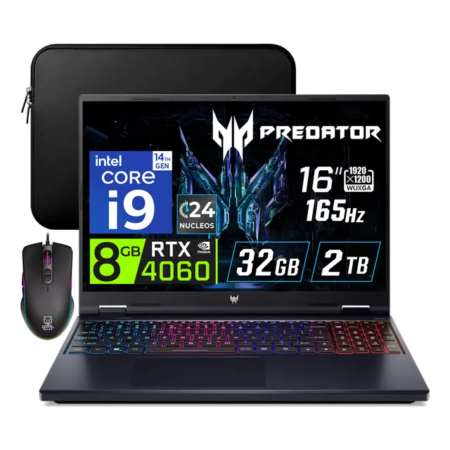Acer Predator Helios Neo 16 Core I9 14900hx 32gb 2tb Rtx4060