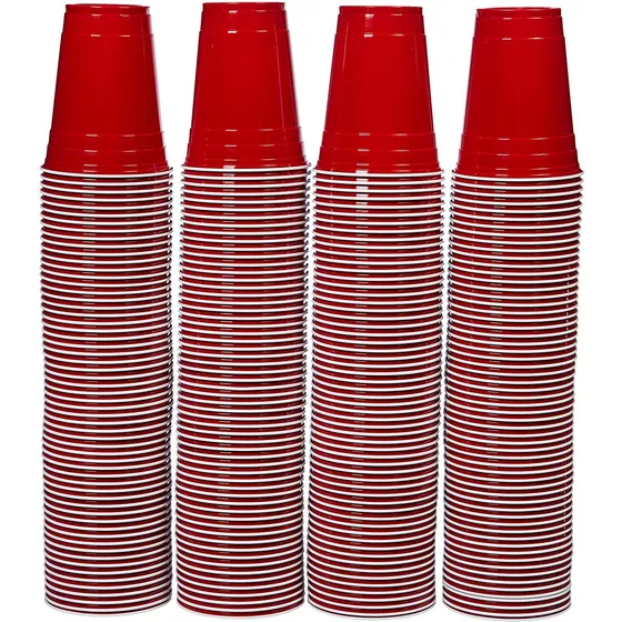 Vaso Plastico Desechable 16 Onza Rojo