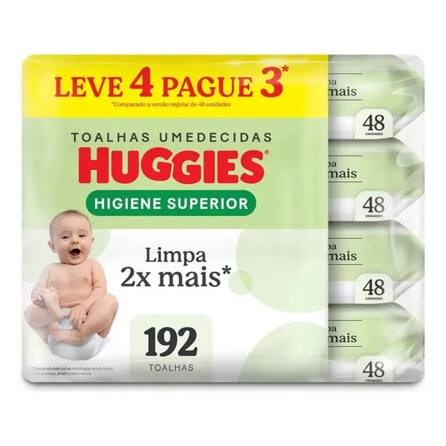 Pack Toalha Umedecida Disney Baby Huggies Max Clean Pacote 4 Unidades Leve Mais Pague Meno...