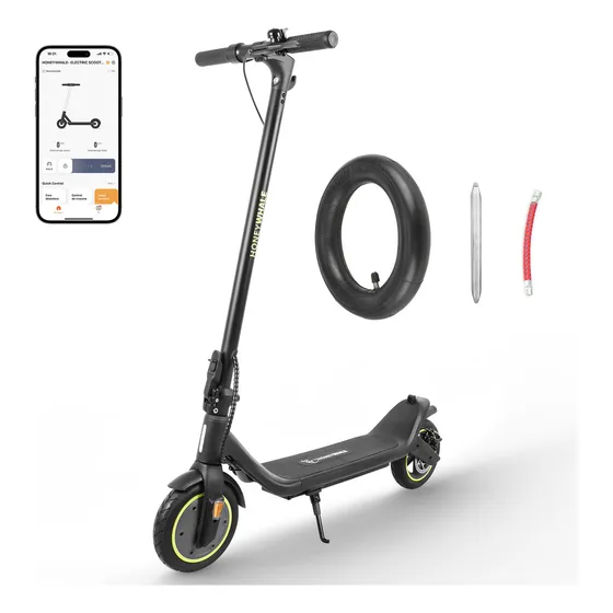 Honey Whale M1 Scooter Eléctrico Plegable 500W 25km/h Negro con Rojo Bluetooth