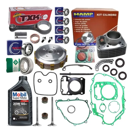 Kit Cilindro Motor Hamp Original Titan 150 Fan 150 Válvulas