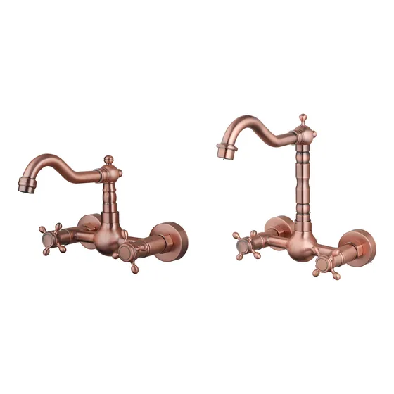 Griferías Cobre Rosa Vintage Baño O Cocina / Pared O Mesada