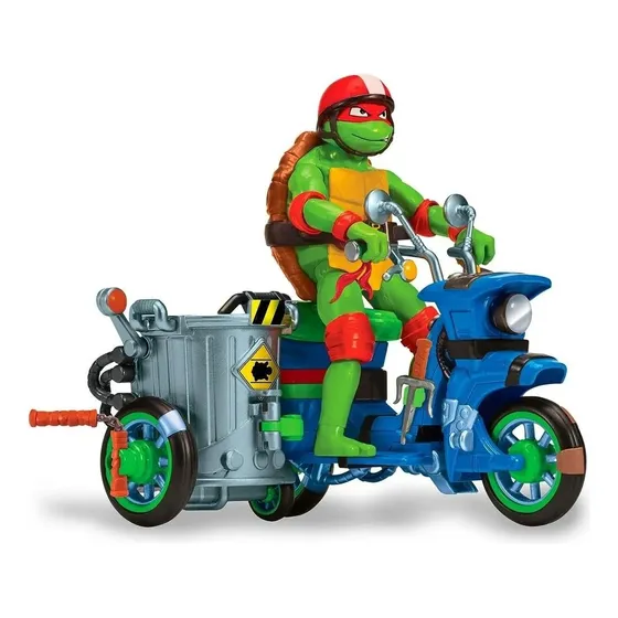 Figura De Raphael Con Vehículo Moto Tortugas Ninja Rafael