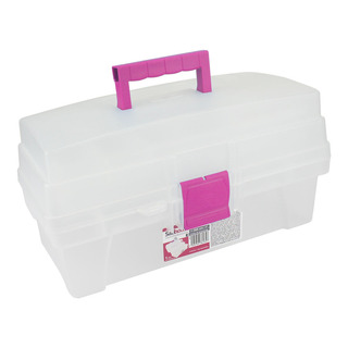 Caja Multiusos Cosmetiquera 14 35cm Trasparente Rosa Caja Multiusos Cosmetiquera 14 35cm Trasparente Rosa