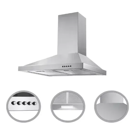 Campana De Cocina Con Extractor Acero Inoxidable Luz Led